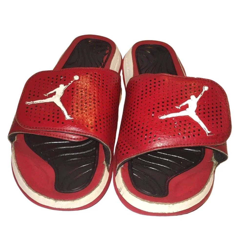 Nike Air Jordan Hydro 5 Mens Slides Gym Red Sandals Size 9 820257-601 Athletic